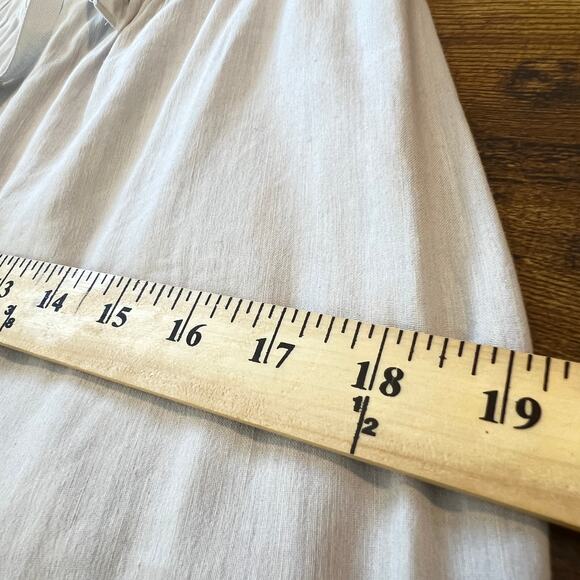 Babaton Aritzia Day Linen Pants Blue S Drawstring Waist Straight Leg Casual Crop - Picture 9 of 13